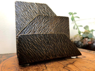 Letter holder, hand forged bronze | one of a kind